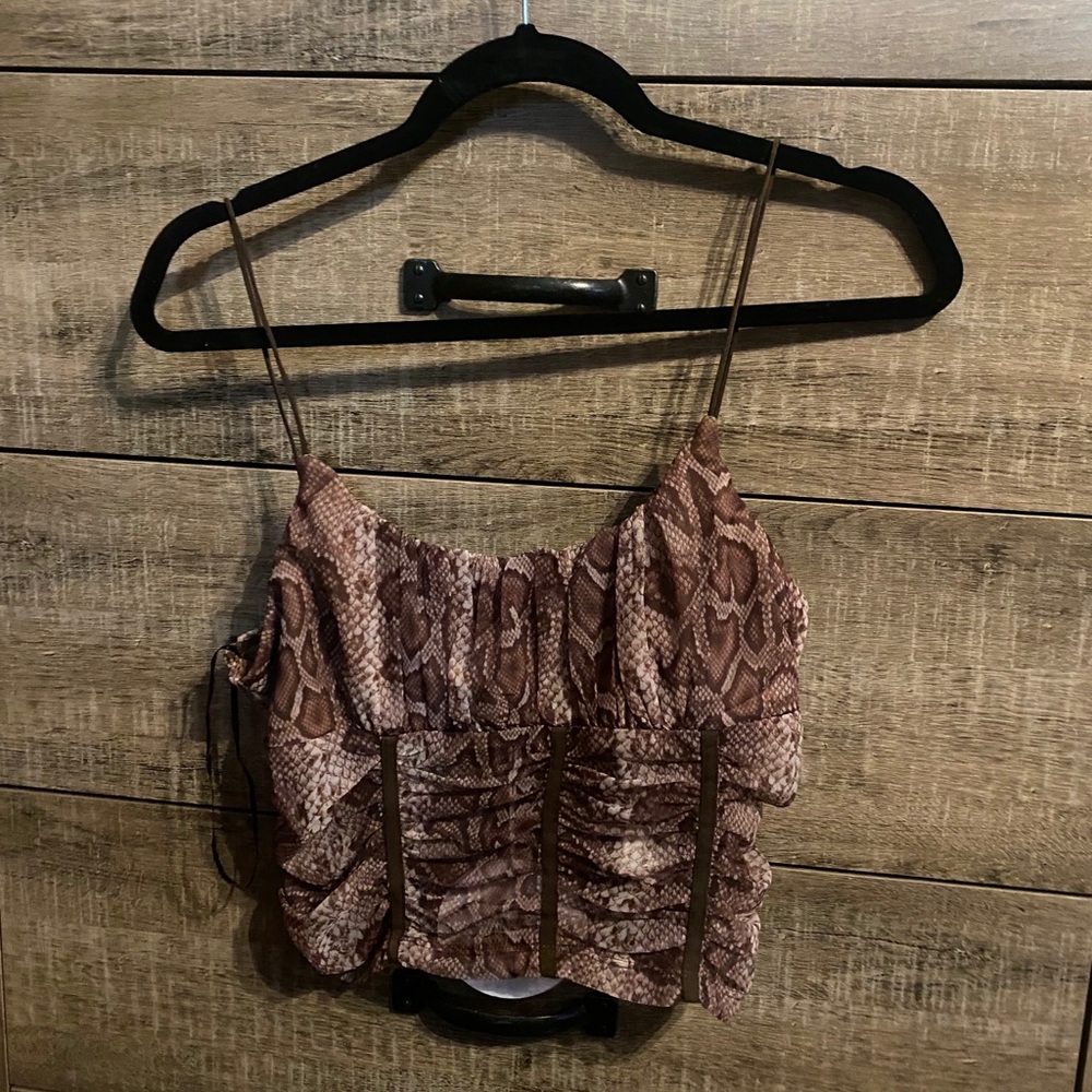 Princess Polly Snakeskin Crop